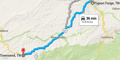 Cades Cove map route